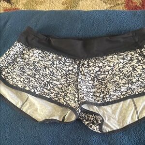 Lululemon Athletica Black and White Athletic Shorts